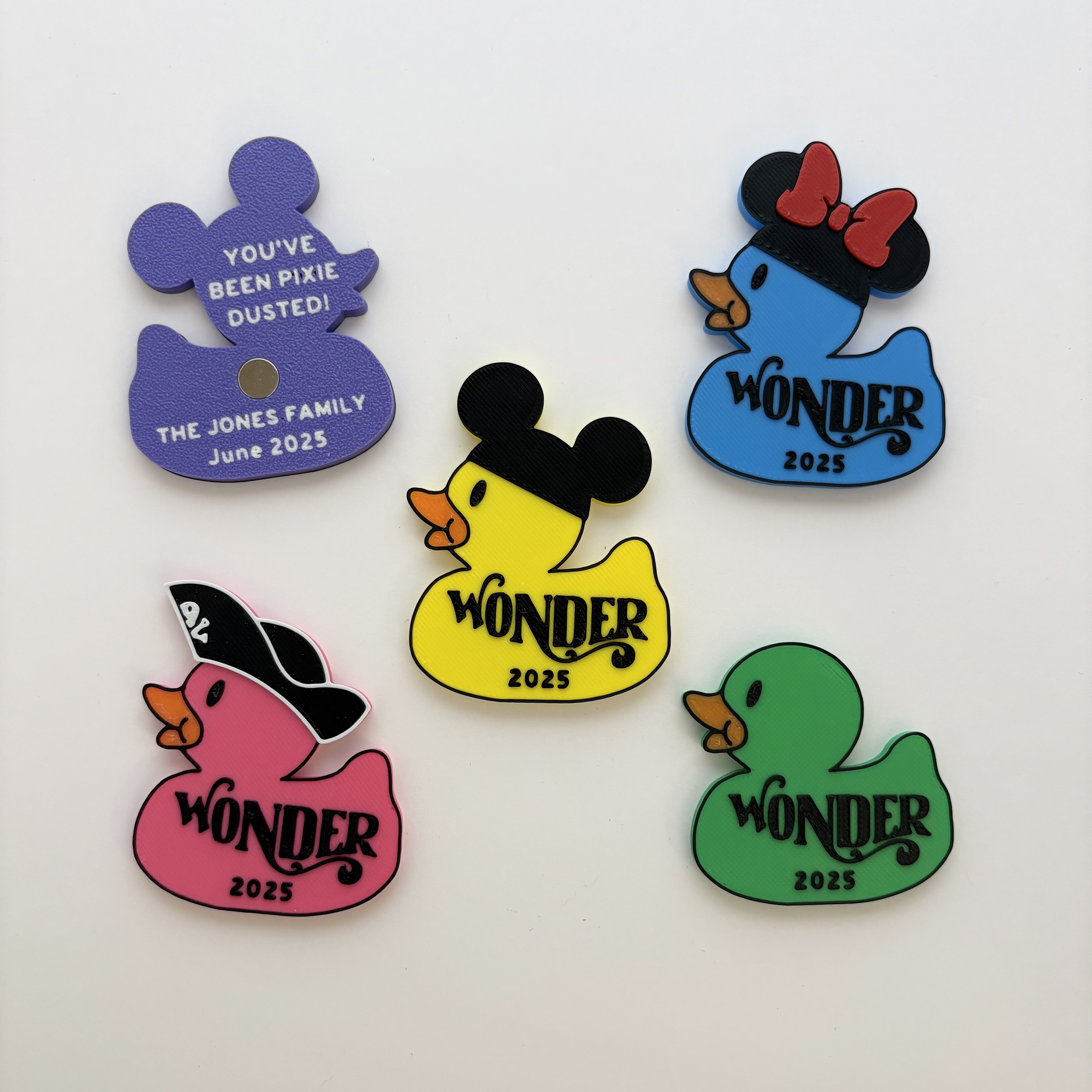 Colorful personalized cruise duck magnets